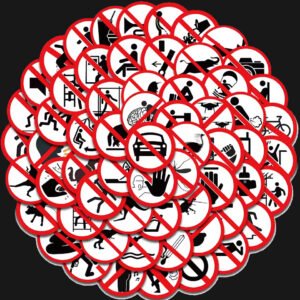 example1 Witzige Verbots Sticker