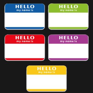 example1 "Hello my name is" Sticker